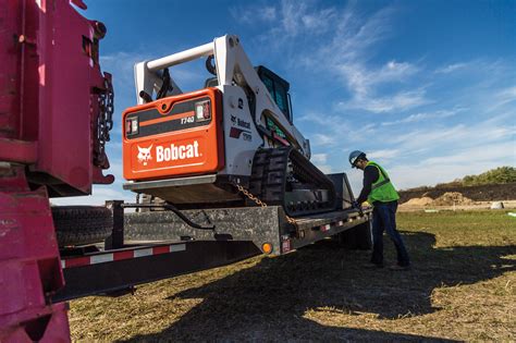 how to tow a cat skid steer|towing with a bobcat.